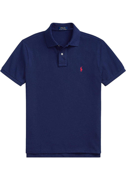 Men's navy blue polo shirt hotsell