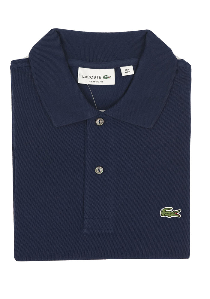 Lacoste Piqué Cotton Polo Shirt - Navy Blue