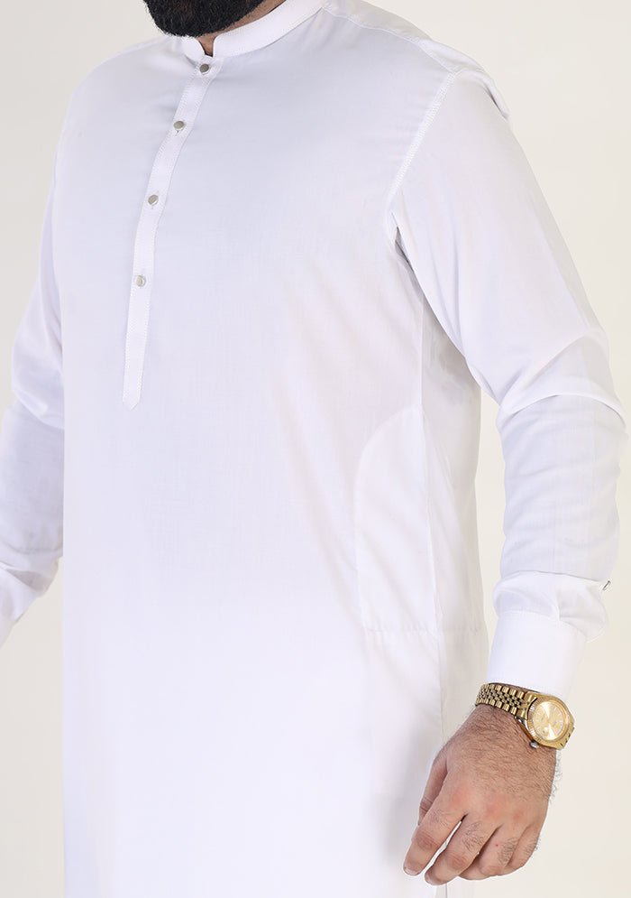 Premium Wash n Wear Suit - White