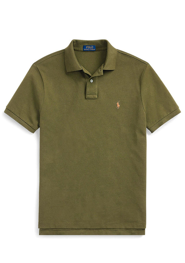 Ralph Lauren Piqué Cotton Polo Shirt - Olive Green