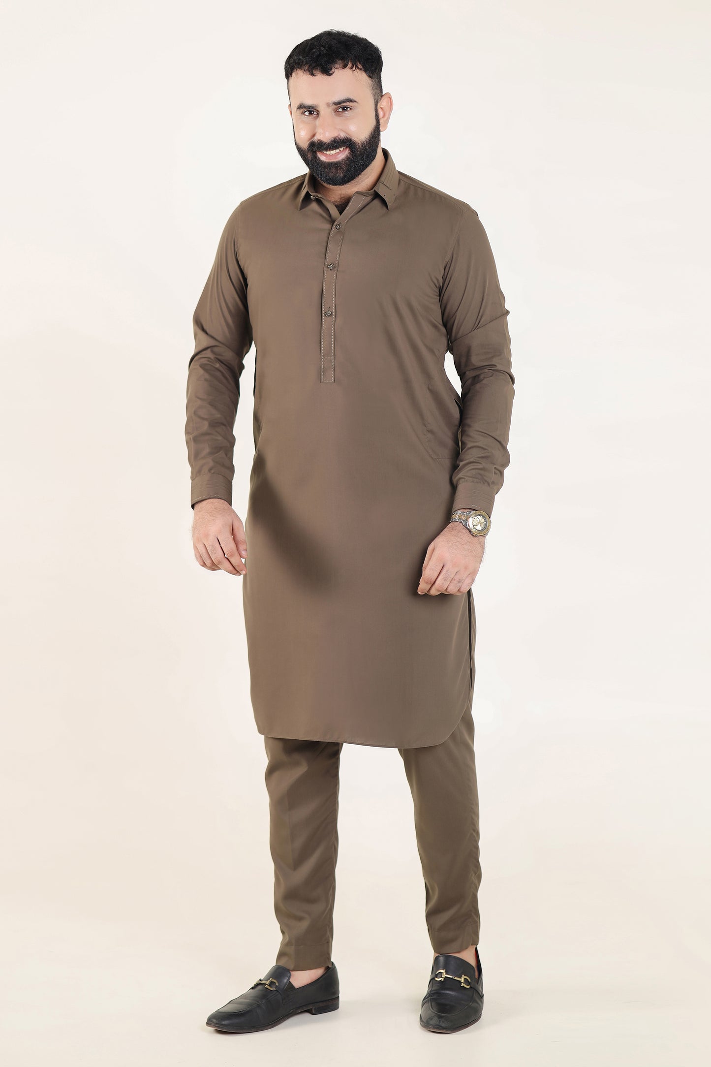 Premium Wash n Wear Suit - Khaki