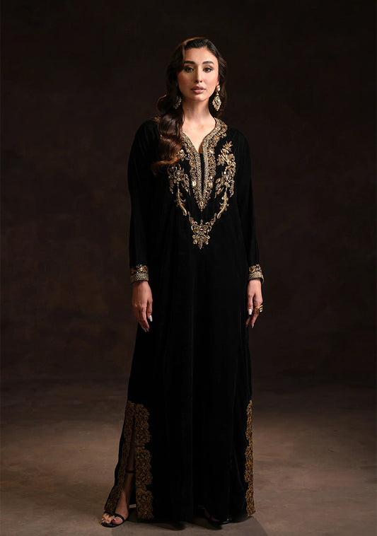 BLACK VELVET KAFTAN