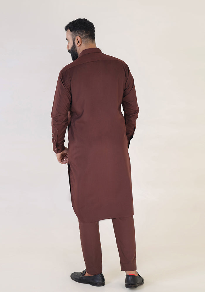 Premium Wash n Wear Suit - Maroon