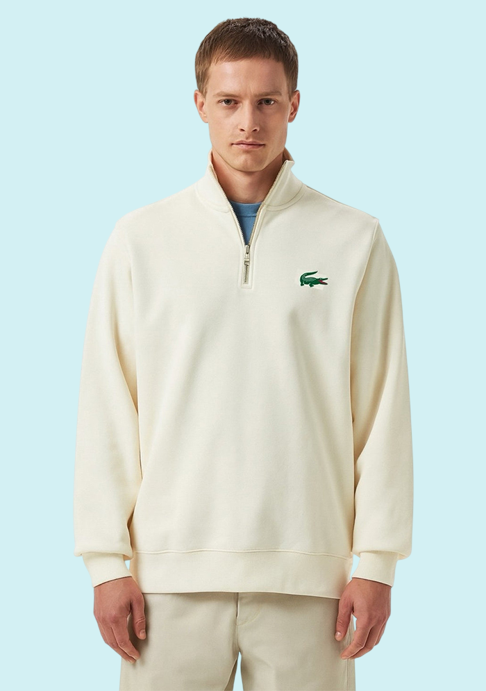 Lacoste Premium Zipper Stone White