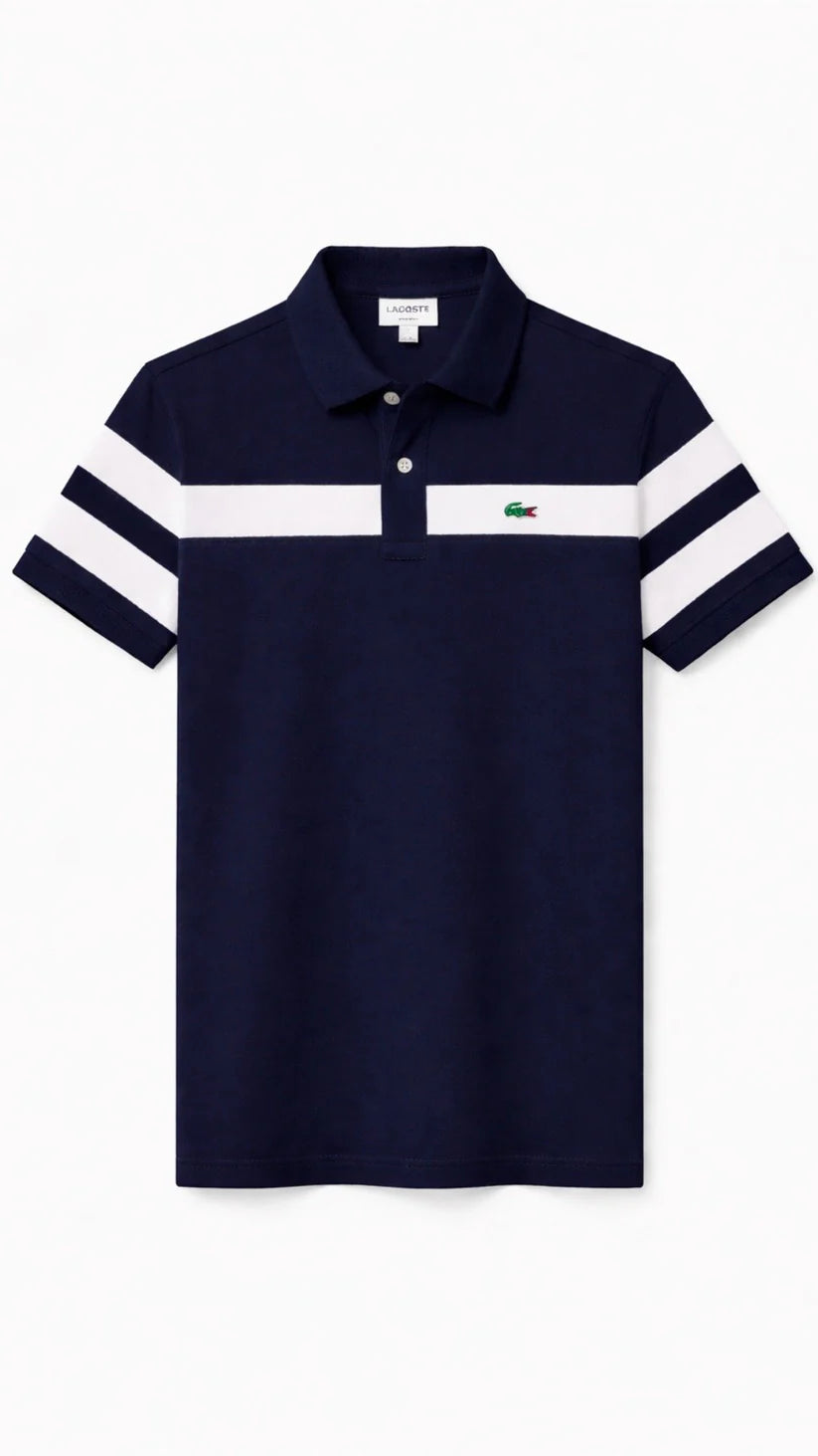 Lacoste Piqué Cotton Polo Shirt - Navy Blue