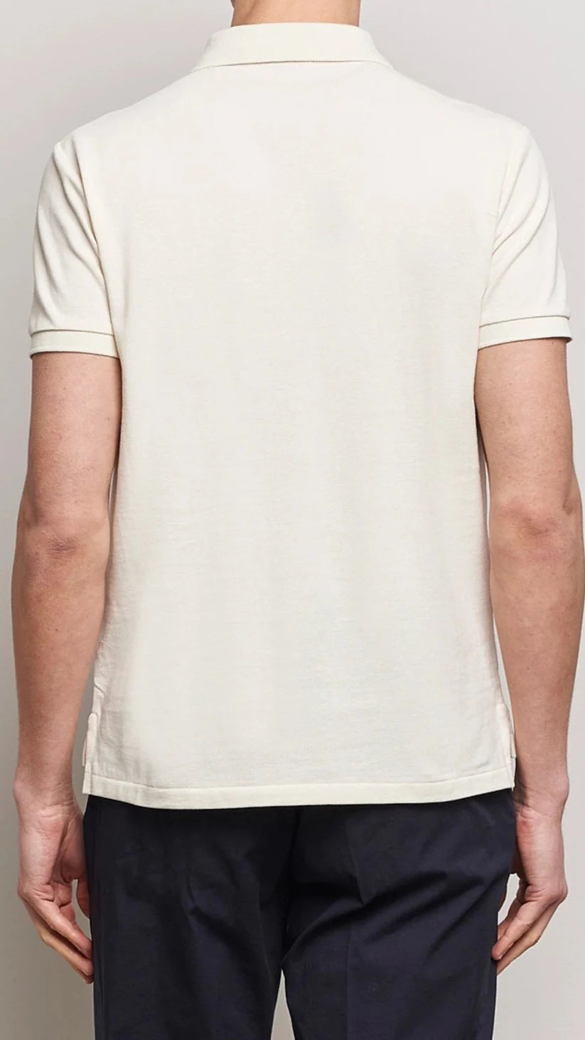 Ralph Lauren Piqué Cotton Polo Shirt - Stone White