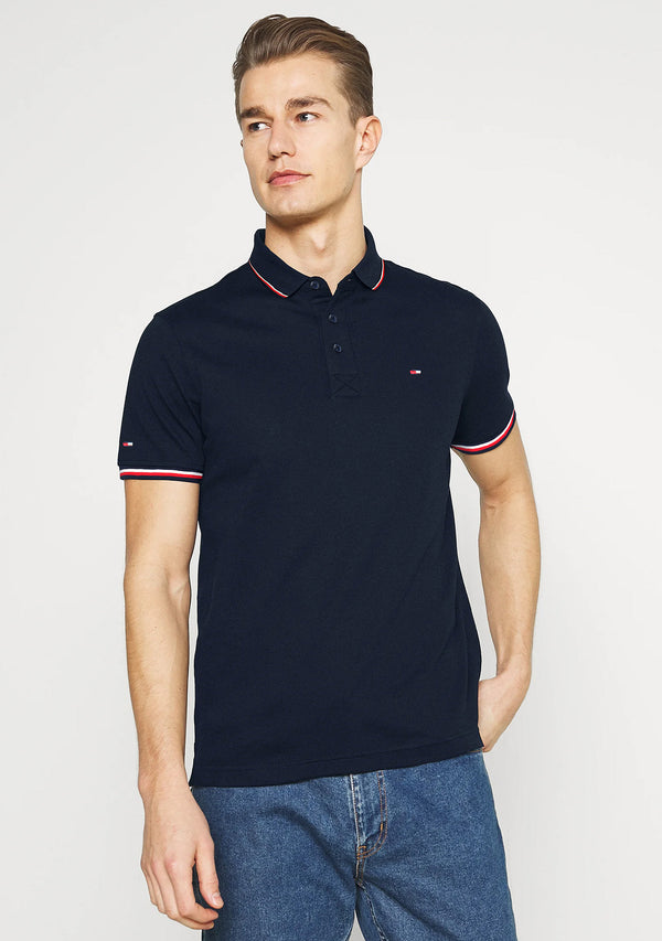 Tommy Hilfiger Cotton Polo Shirt - Navy Blue