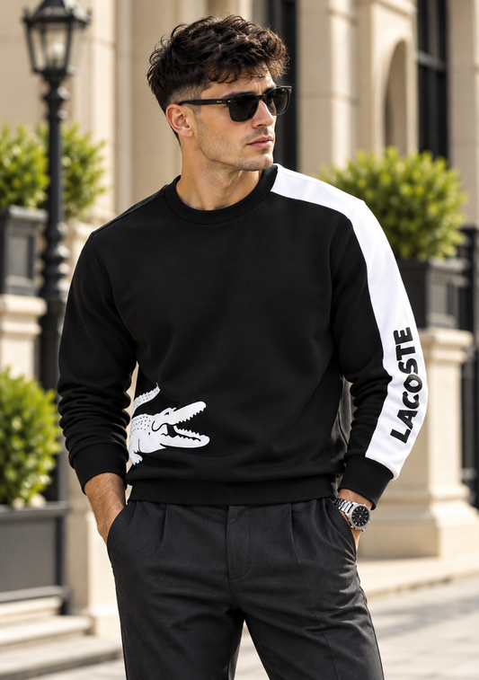 Lacoste Graphic Sweatshirt  - Black