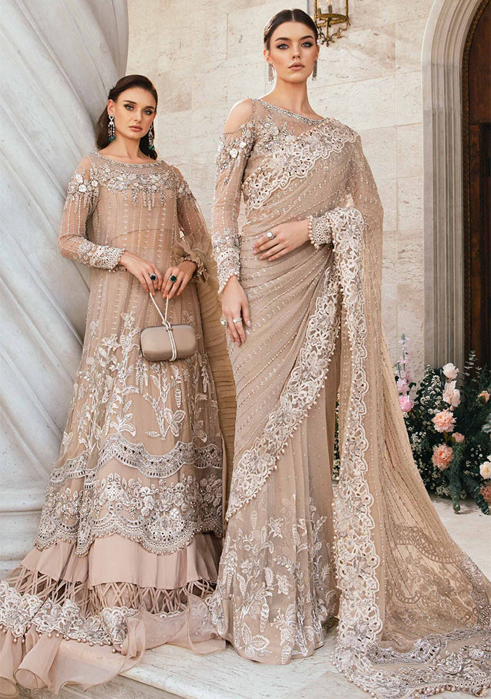 Unstitched Embroidered Saree | BD-2801