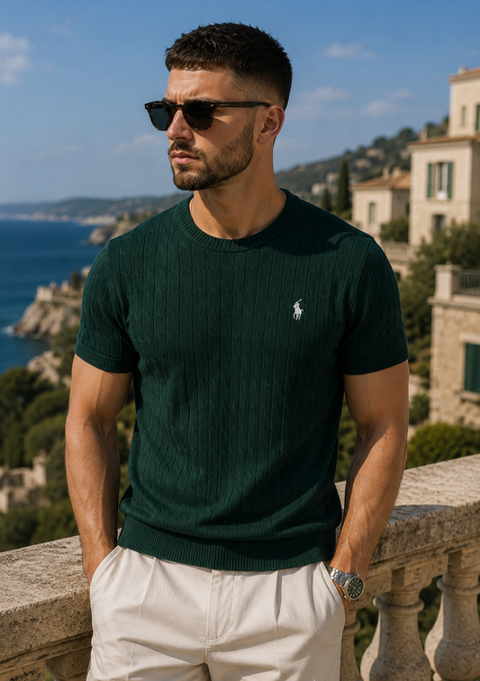 Ralph Lauren Premium Knitted T.Shirt - Forest Green