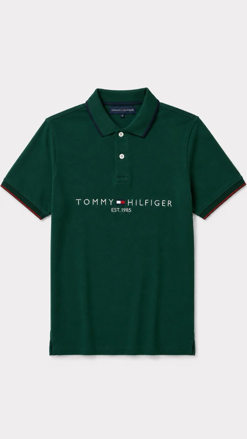 Tommy Hilfiger Signature Polo - Dark Green