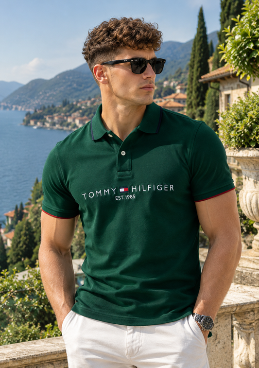 Tommy Hilfiger Signature Polo - Dark Green