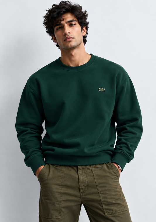 Lacoste Sweat Shirt Drop Shoulder - Forest Green