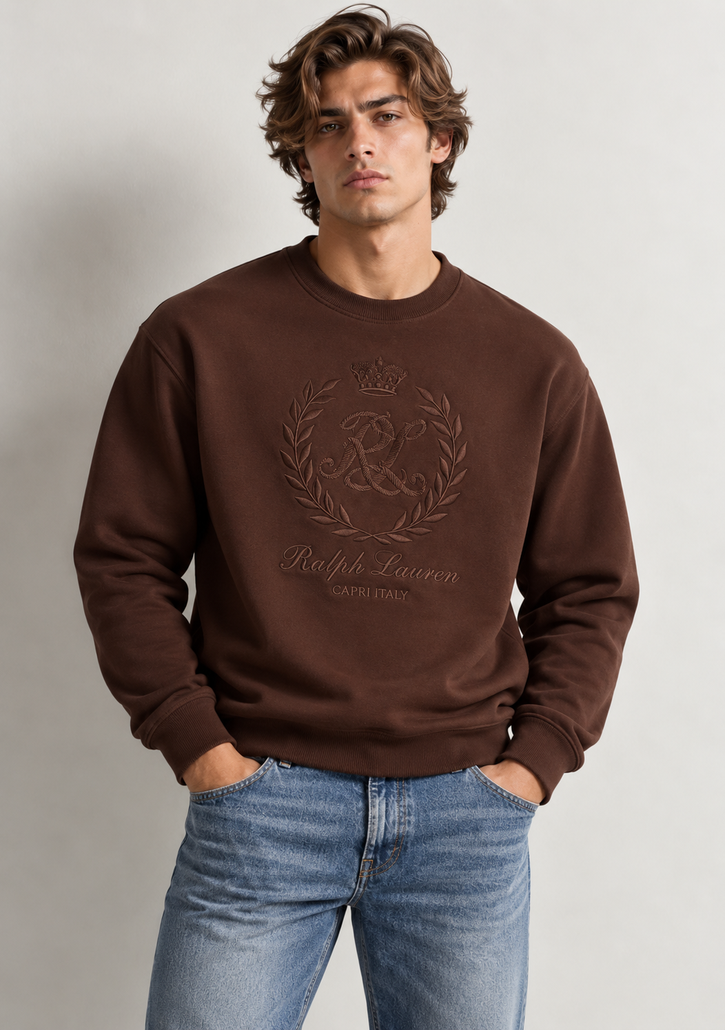 Ralph Lauren Embroidered Sweatshirt - Choclate Brown