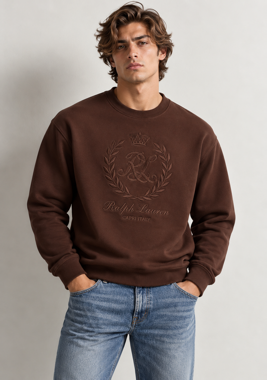 Ralph Lauren Embroidered Sweatshirt - Choclate Brown