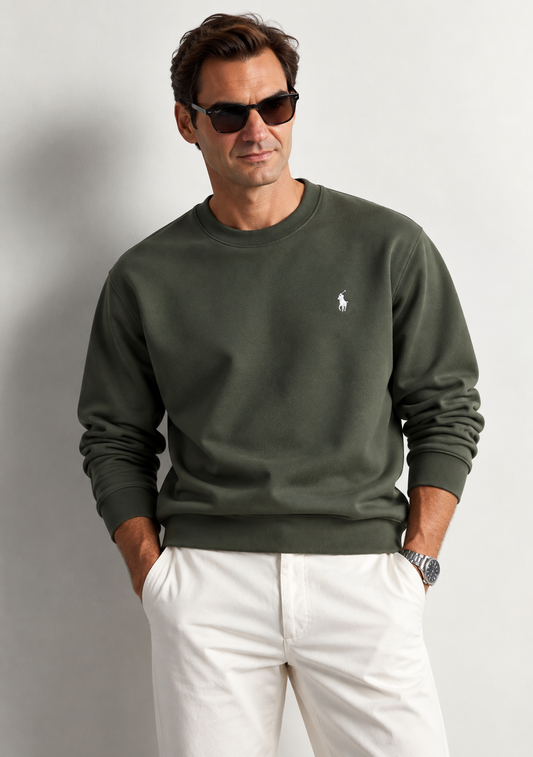 Ralph Lauren Premium Classic Sweatshirt - Olive Green