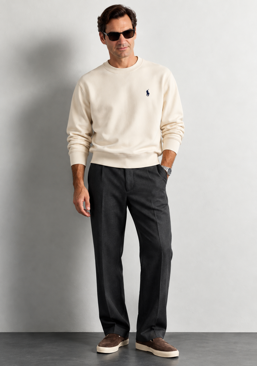Ralph Lauren Premium Classic Sweatshirt - Ivory