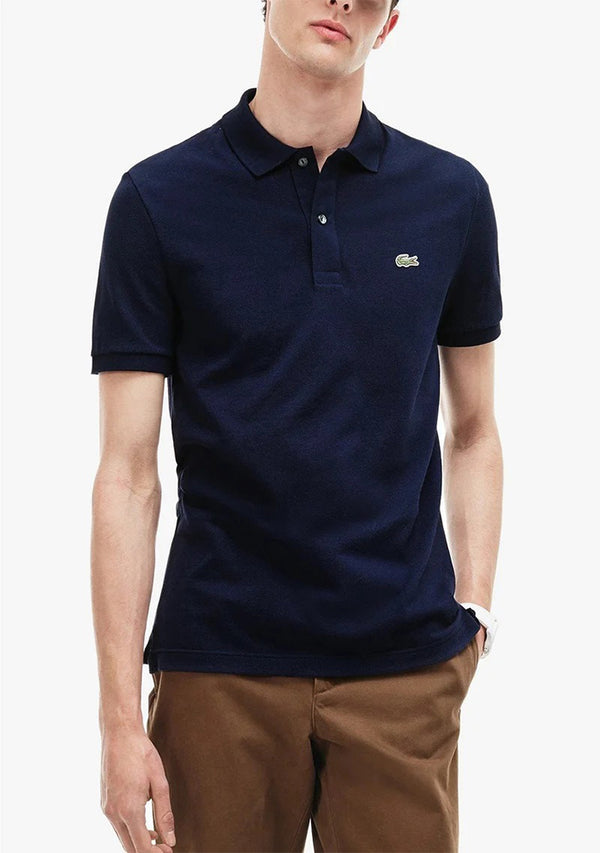 Lacoste Piqué Cotton Polo Shirt - Navy Blue