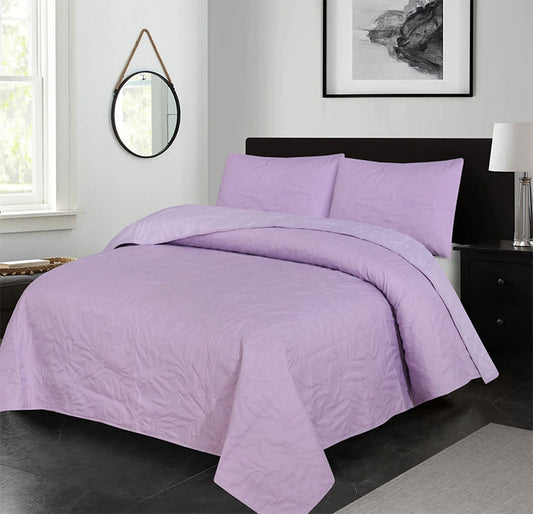 L.PINK BEDSPREAD SET - 3 PCS (PREMIUM)