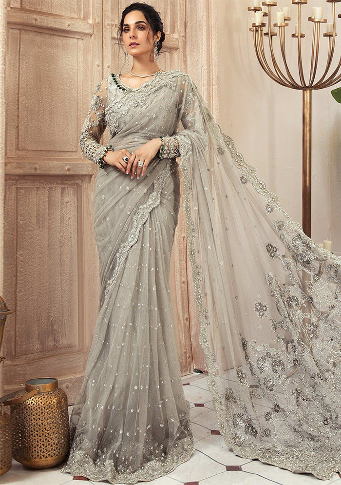 UNSTITCHED LUXURY SAREE