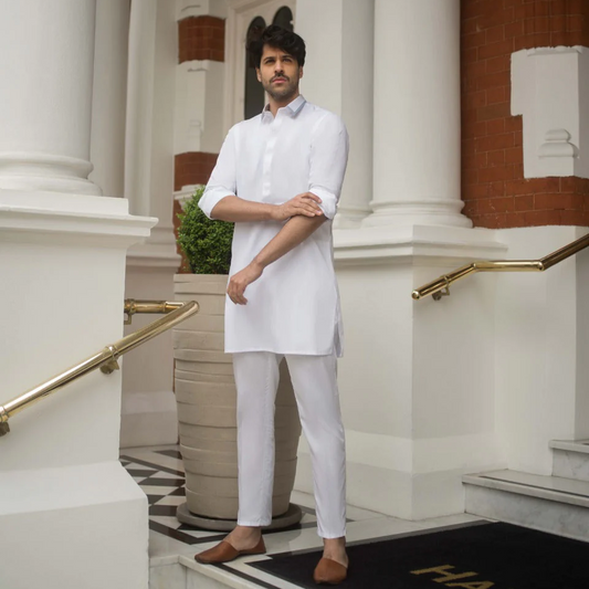 White Cotton Kurta