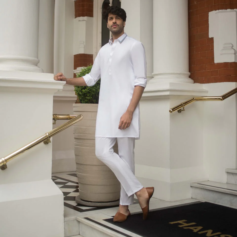 White Cotton Kurta