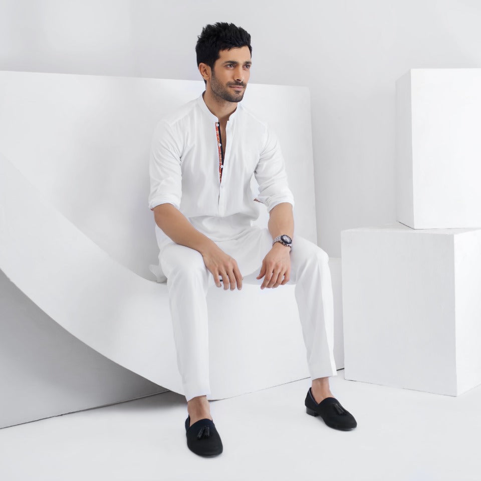 White Cotton Kurta