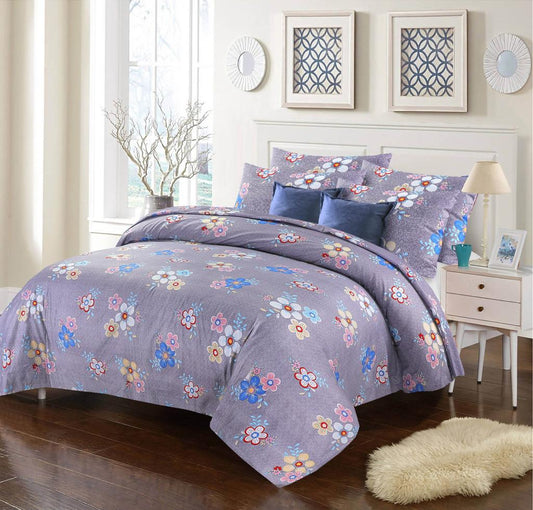 5 PCs Bed Spread Set-Blooming Flower