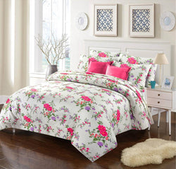 5 PCs Bed Spread Set-Blooming Flower