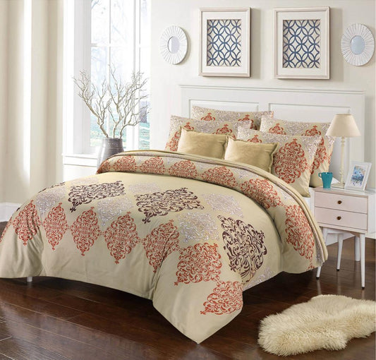 5 PCs Bed Spread Set-Motive Look