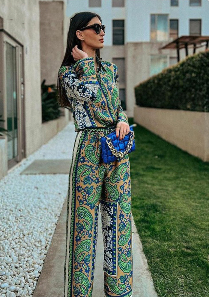 Printed Silk 3 Piece Outfit