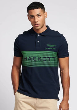 Hackett Piqué Cotton Polo Shirt - Navy Blue