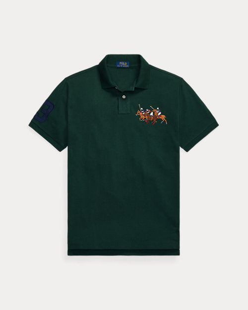 Ralph Lauren Piqué Cotton Triple Pony - College Green