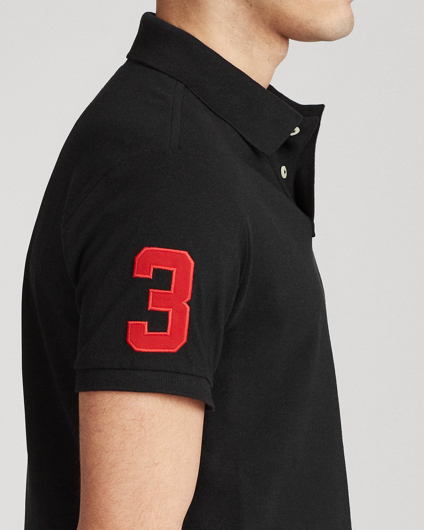 Ralph Lauren Piqué Cotton Triple Pony - Black